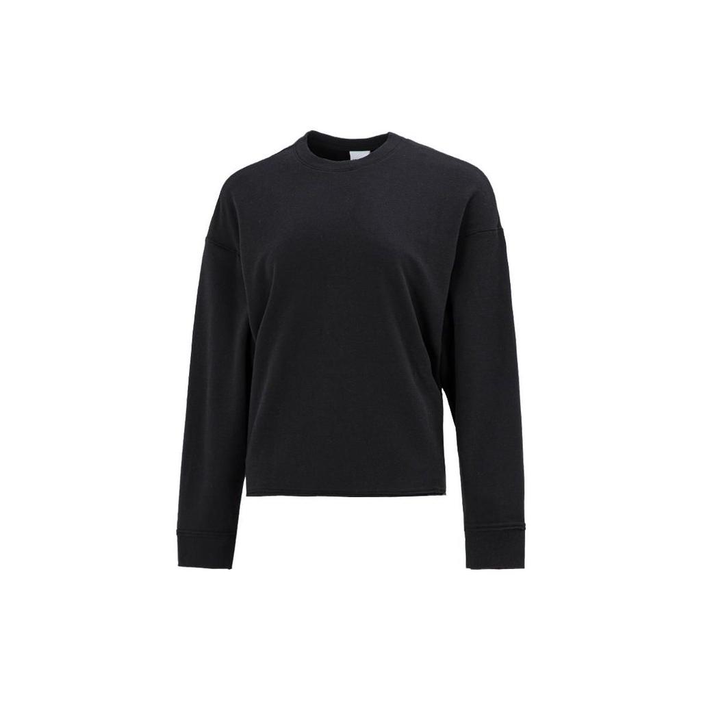 Nike Yoga Luxe Crew Neck Pullover Sweatshirt Women Tops Black DM6976-010