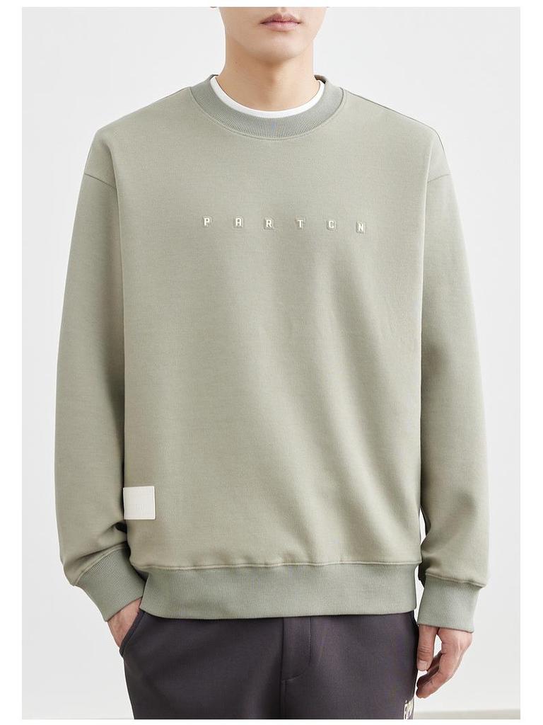 Men's Round Neck Anti-Wrinkle Letter Print Pullover Hoodie - 2025 Spring/Autumn, Slightly Loose Casual Fashion Top.
