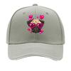 Valentine Day Pug Dog Heart Glasses Hearts Graphic Sandwich Baseball Cap Unisex Women Sun Cap Outdoor Workouts Hat