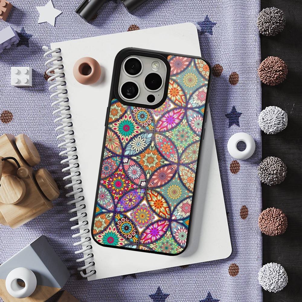 Tile Moroccan For iPhone Mini,13,Max,11,15,17,14,Plus,12,Pro,16,For Magsafe,Magnetic Wireless Charging Case