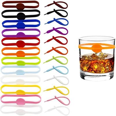 Silicone Wine Cup Glass Markers Party Goblet Wine Drinking Cup Marking Tags