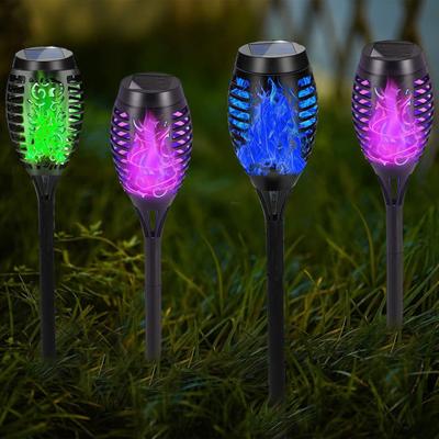 2Pcs Outdoor Solar Lamps with Light Sensor Automatic Charging Waterproof