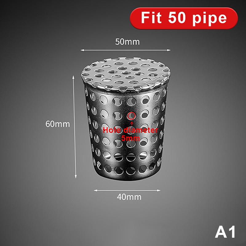 304 Stainless Steel Drain Cover Anti Clogging Interpolated Filter Screen For Pvc Pipe Rain Pipe Cap, Sewer Pipe Cap, Anti Rodent
