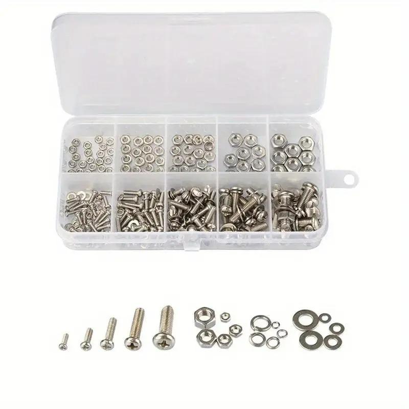 120/600pcs Stainless Steel Bolts Nuts Set Hexagon Socket Screw Nut Kits Machine Screw Hardware Fasteners Assortment M2 M3 M4 M5