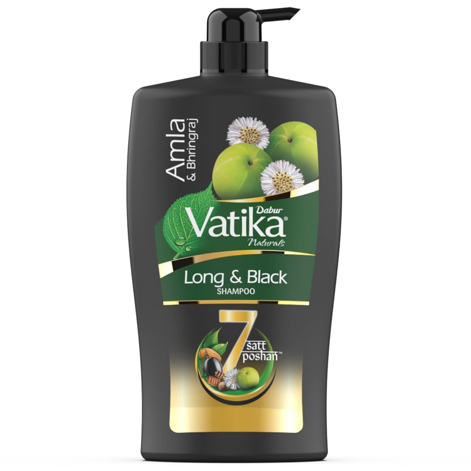 

Dabur Vatika Long & Black Shampoo 1L | With Amla & Bhringraj | For Shiny, Strong, Long Hair | Gentle Cleansing, Nourishing & Conditioning