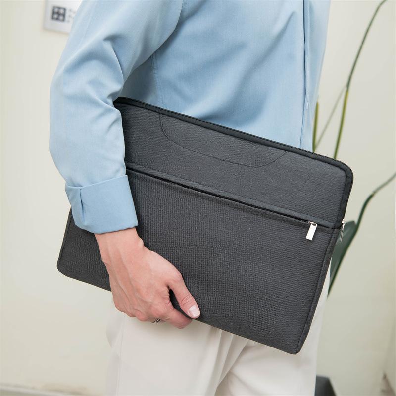 Zipper Document Bag Printing Logo Office Business Briefcase Men and Women Unit Handheld Meeting Information Bag