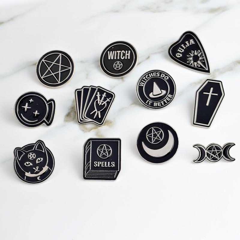 Witches Do It Better Witch Spells Black Moon Pins Badges Brooches Lapel Pin Enamel Pin Backpack Bag A