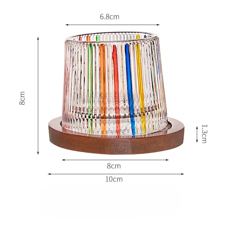 

Креативный вращающийся стакан для виски, нарисованный вручную, красочный декомпрессионный гироскопический стакан 150ML