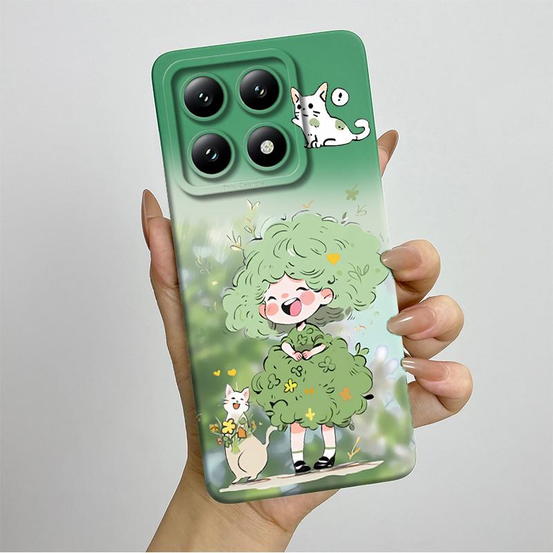 For Xiaomi 14T Pro Phone Case 14Tpro Soft Silicone TPU Sweet Painted Casing Cartoon Printed Shockproof Protective Back Cover