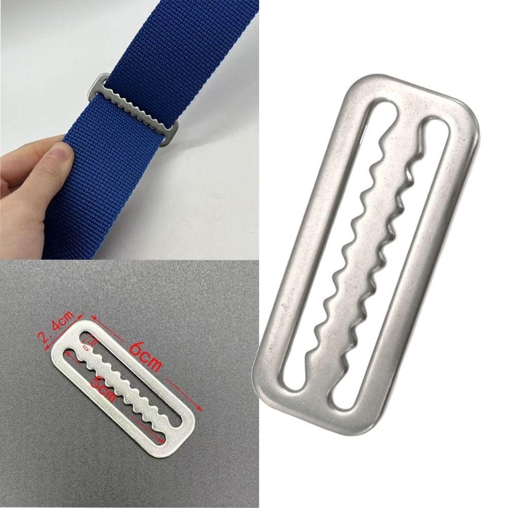 1/5PCS Serrated Locking Diving Weight Belt Stainless Steel Webbing Buckle Belt Accessories