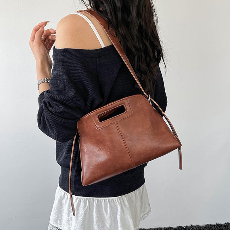 Urban Simple Style Large Capacity Commuter Crossbody Single Shoulder Handbag Retro Fashion Quality PU Crossbody Bag
