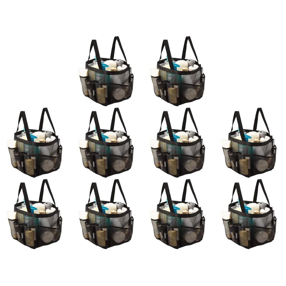 Men's Portable Mesh Shower Caddy Quick Dry Storage Bags Multi-pockets Bath Toiletry Organizer Bags Large Capacity Tote Handbags