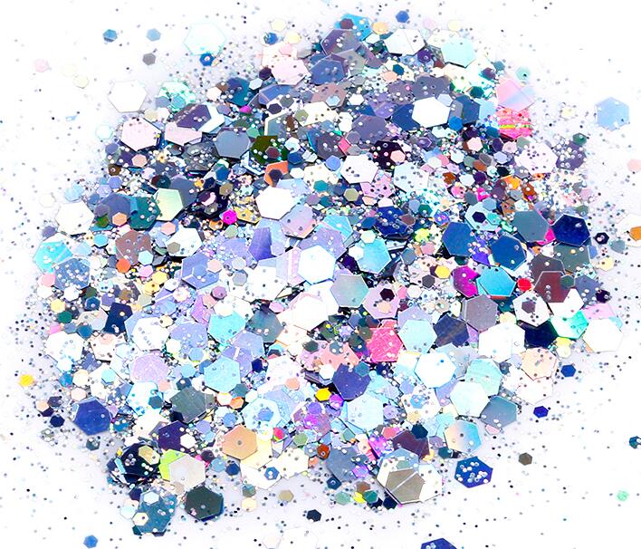 Multi-color Nail Sequins  Nail Art Flake Nail Glitter Paillette Mixed  Thin Shining 3D  Stickers Manicure Make up DIY