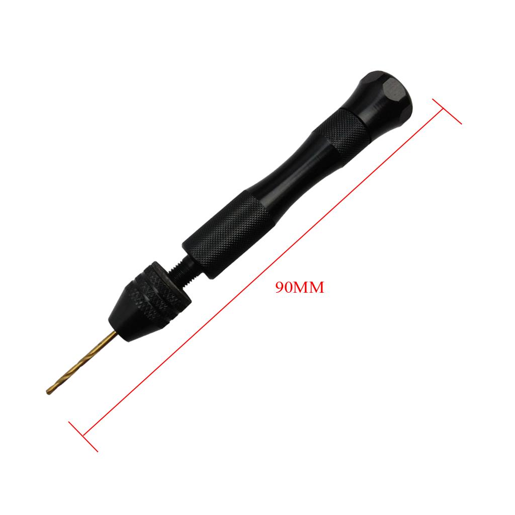 Mini Micro Aluminum Alloy Hand Drill With Keyless Chuck Manual Drilling D