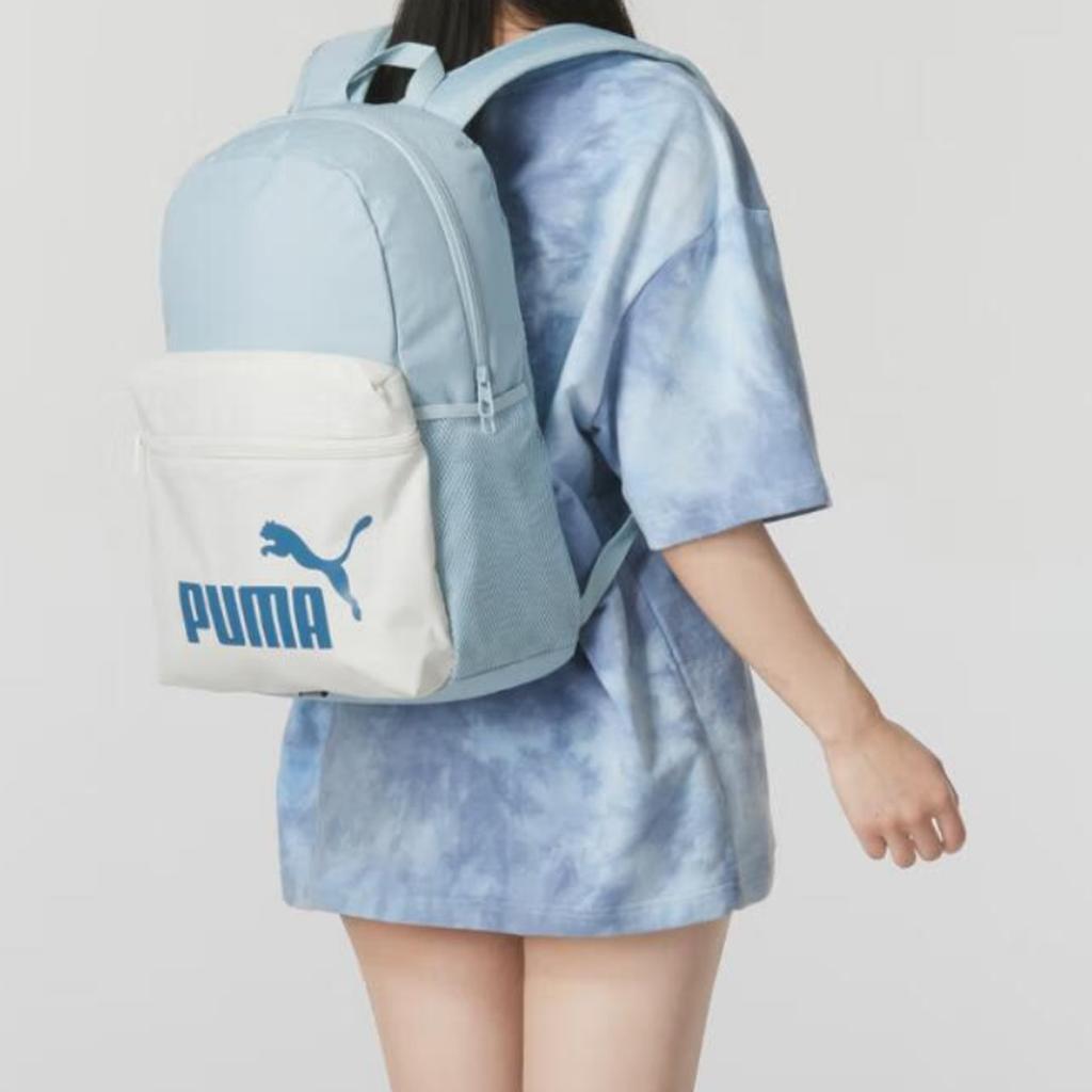 New PUMA Fabric Backpack Regular Women's Light Blue & White 090468-11