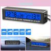 Inside Digital Clock 4in1 Car Outside Temperature Thermometer Car Voltage Monitor Meter With Led Backlight Cigarette Time Incar Temperature Display