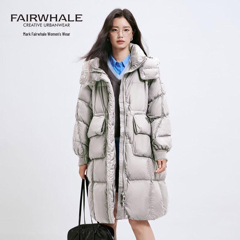 

Mark Fairwhale Women s 2025 Winter Mid-Length Hooded Down Jacket with Large Pockets L (fits 110-120 Jin)