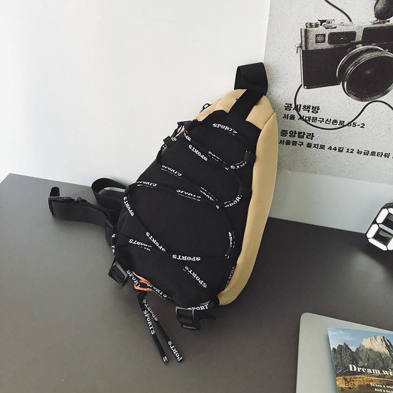 New niche design crossbody spring outdoor sports contrasting colors 2025 fanny pack cycling shoulder bag men's and women's breast bags