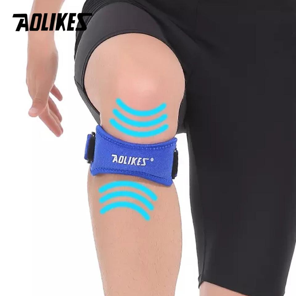 Aolikes 1Pair Knee Braces Adjustable Patellar Stabilizer Band For Knee Pain Support Basketball Running