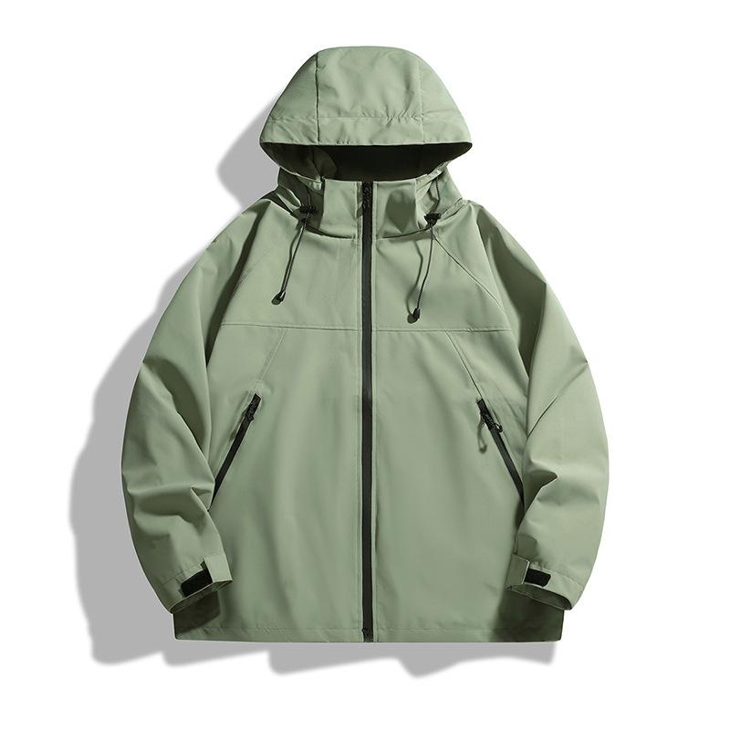

Мужская легкая куртка Cozy Up Outdoor с водонепроницаемыми свойствами и карманами на молнии, куртка-дождевик Block Wind 5XL зелёный