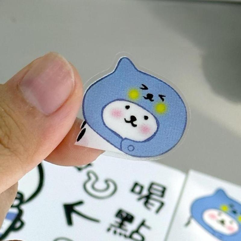 Funny Bear Water Bottle Sticker Pack Cute Cartoon Vinyl Decals Waterproof & Scratch-Resistant For Laptops, Diy Decor