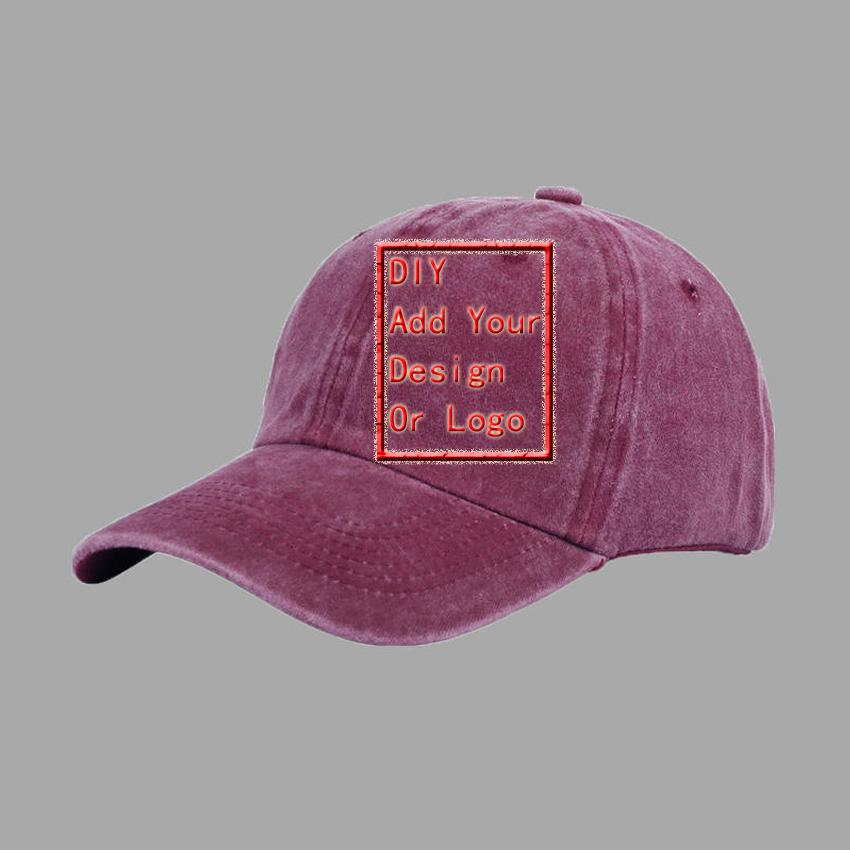 Baseball Caps Men Women Vintage Washed 100% Cotton Dad Hat Funny Poker Pattern Print DIY Team Logo Snapback Cap Hip Hop Hat