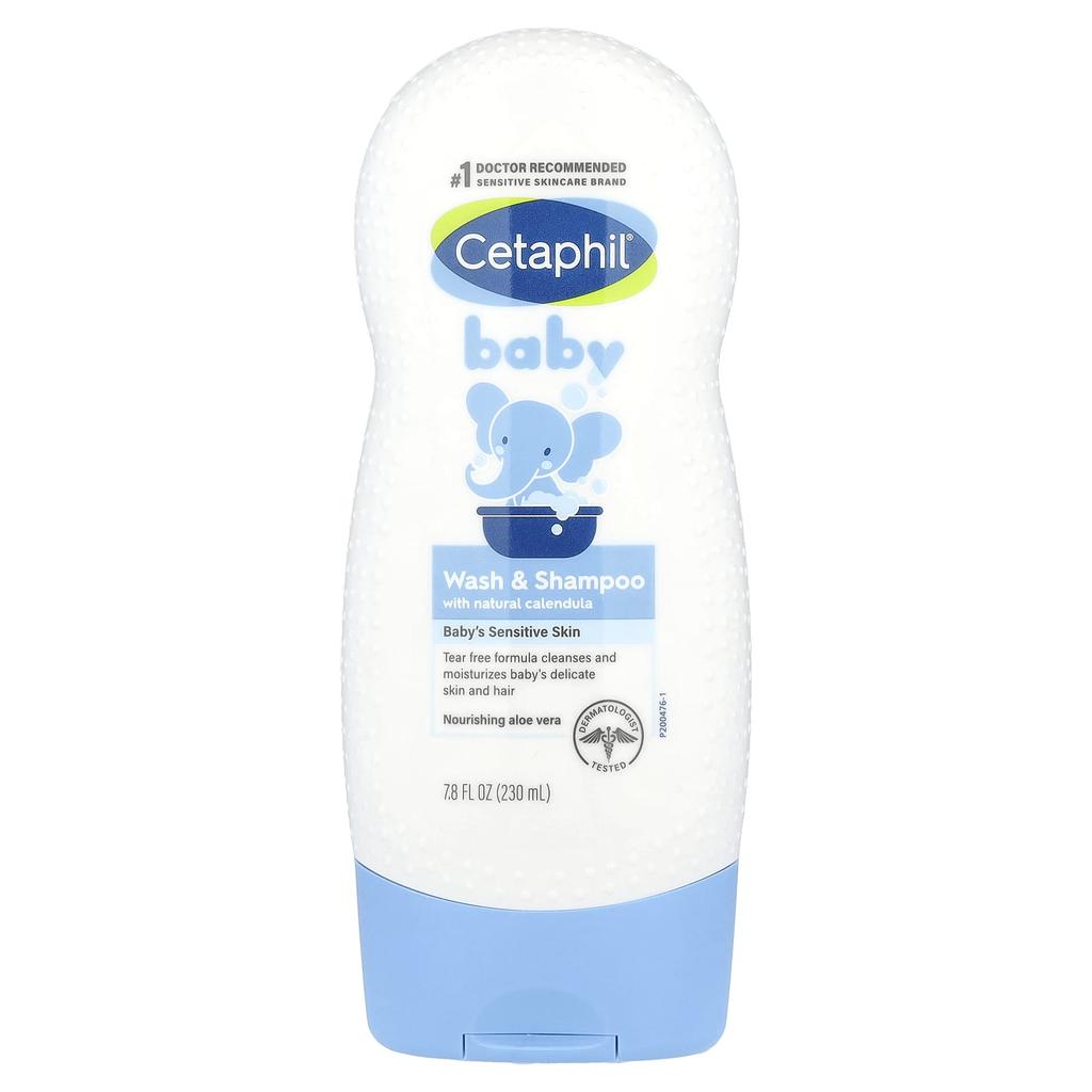 Baby Wash & Shampoo with Organic Calendula, 7.8 Fl Oz (230 Ml)