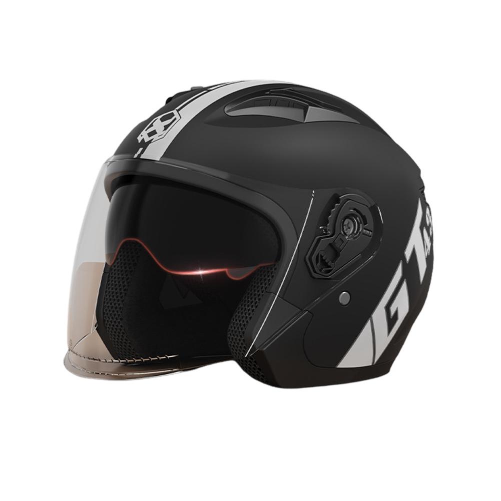 

3/4 полушлем с двойной линзой, удобная подкладка, вентиляция и шумоподавление, всепогодный открытый шлем для езды на мотоцикле и велоспорте