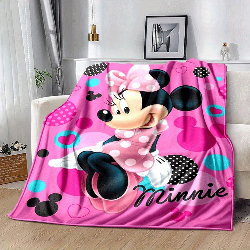 1pc Cute Minnie Printing Blanket - Soft, All-Season Throw for Living Room, Bedroom,Personalized Gift with Adorable Cartoon Design