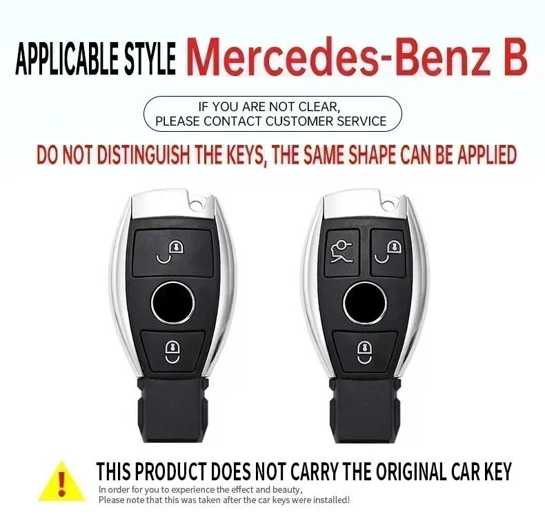 WUGL8 Alloy Car Key Case Cover Protector Shell For Mercedes Benz A B C E Class GLS GLA GLK GLC CLS CLA AMG W204 W205 W212 W463 W176