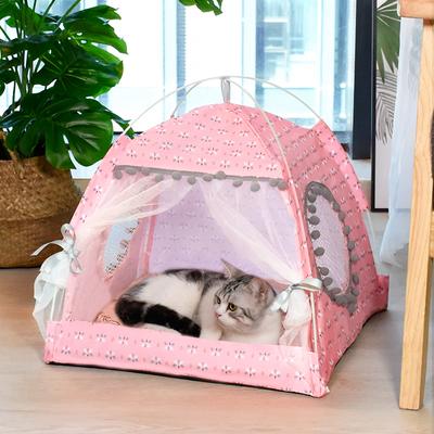 Kedi Kırık Çiçek Çadırı Yarı Kapalı İnternet Ünlü Çadır Yuvası Evrensel Tüm Mevsimler İçin Evcil Hayvan Malzemeleri Yaz Köpek Ve Kedi Yuvası