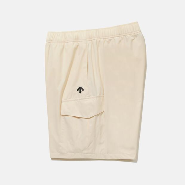 DESCENTE Stretch 7.5-Inch Woven Cargo Shorts Ivory Sr221Uhp44