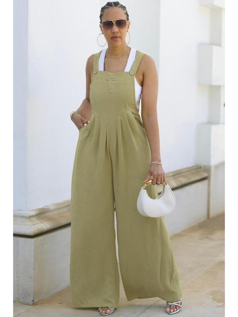 M3154 Damen-Overall in Unifarben - Beliebter europäischer und amerikanischer Stil 2024