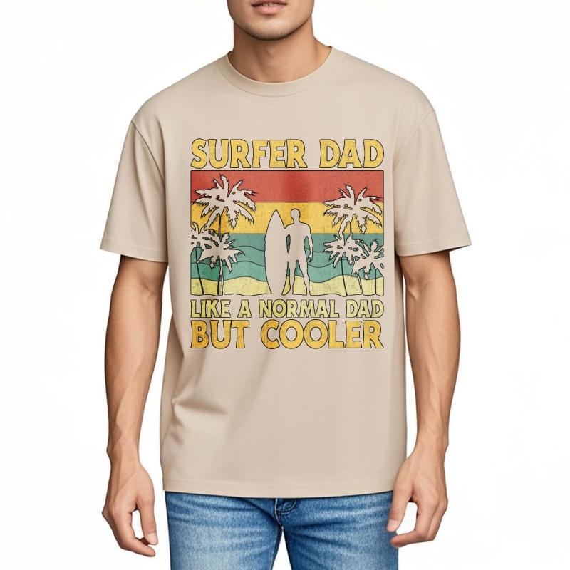 Solid Color Tshirt Street Wear For her Round Neck tshirt Brand Surfer Dad Like A Normal Dad But Cooler Comfort Boys Tee shirt