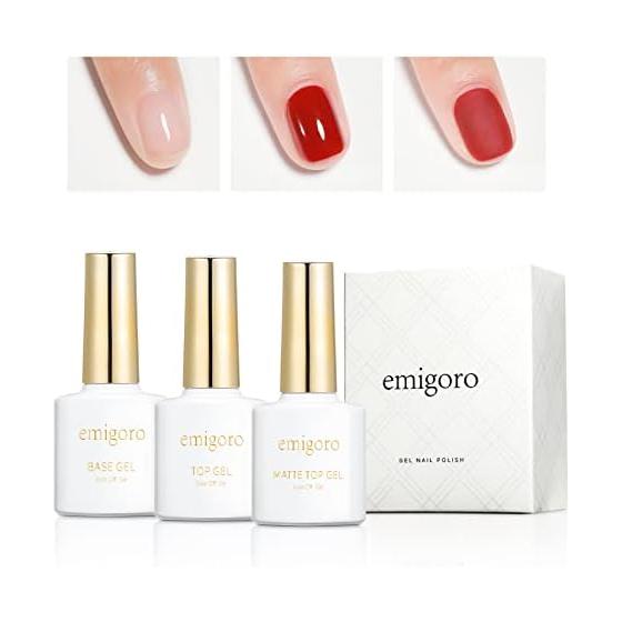 Gel nail top coat base coat matte coat set non-wipe matte no wiping required non-wipe gel matte 10ml/piece UV/LED compatible 3 pieces base gel