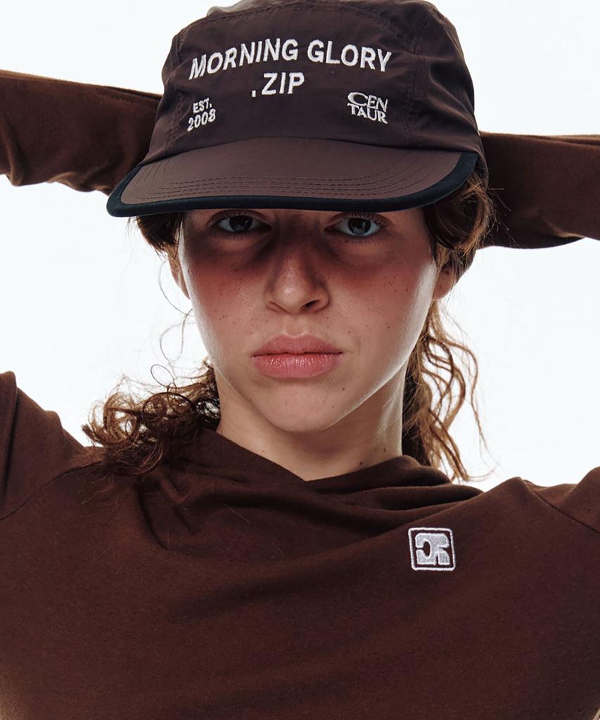 CENTAUR.KR Morning Glory Nylon Camp Cap_Brown