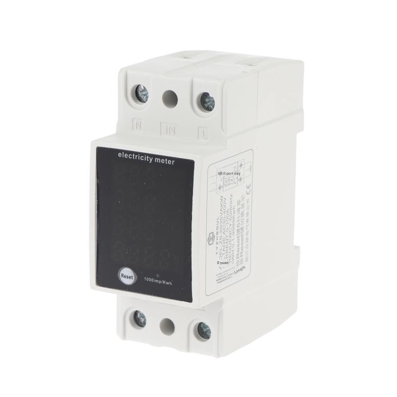 

Zs-6035Vakw Digital Energy Meter Din Rail Electricity Usage Monitor Ac30-400V Voltmeter Ammeter Watt Kwh Frequency Power Meter 1PC