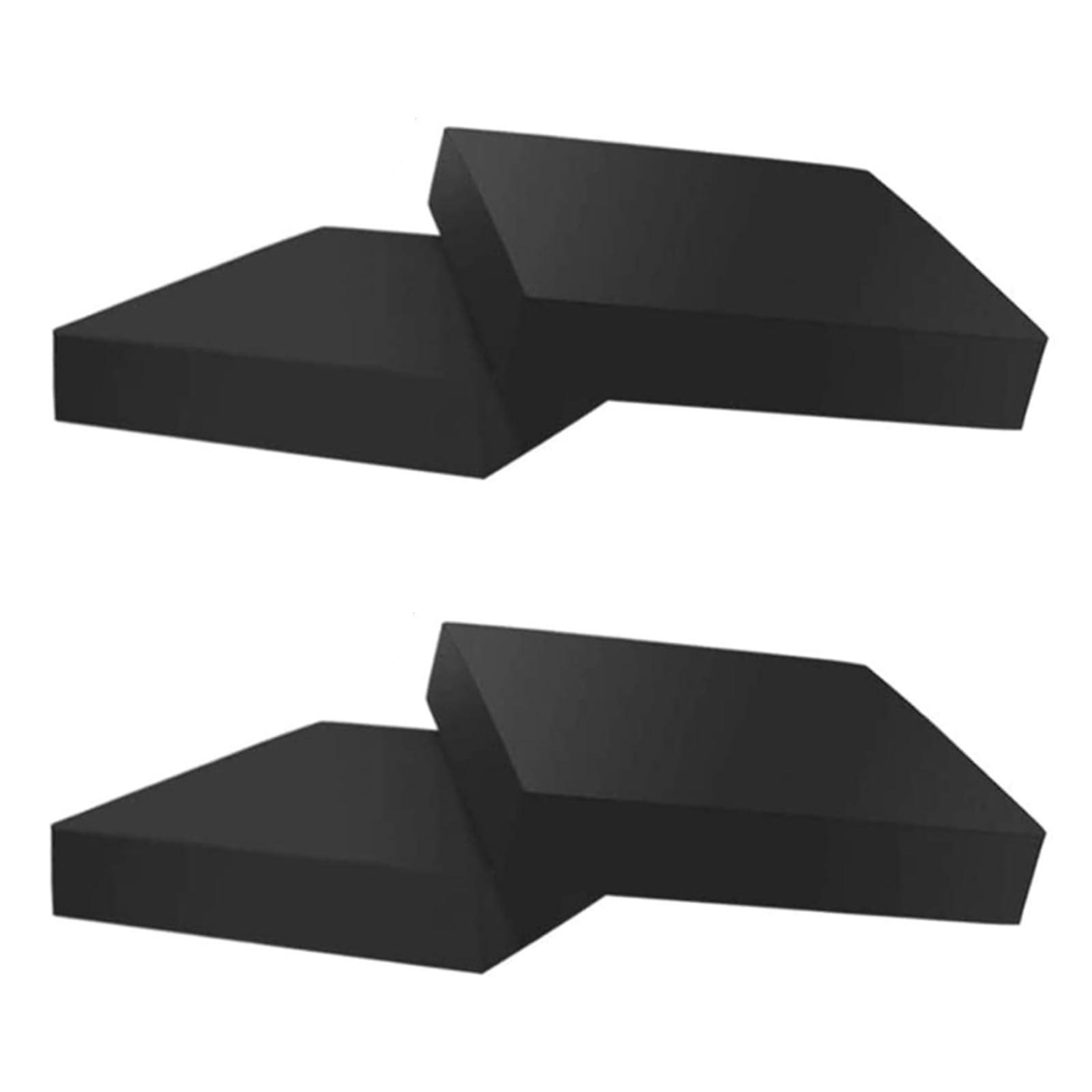

Rubber Plates, Pack of 4, 2.0 x 2.0 x 0.4 inches (50 x 50 чорний