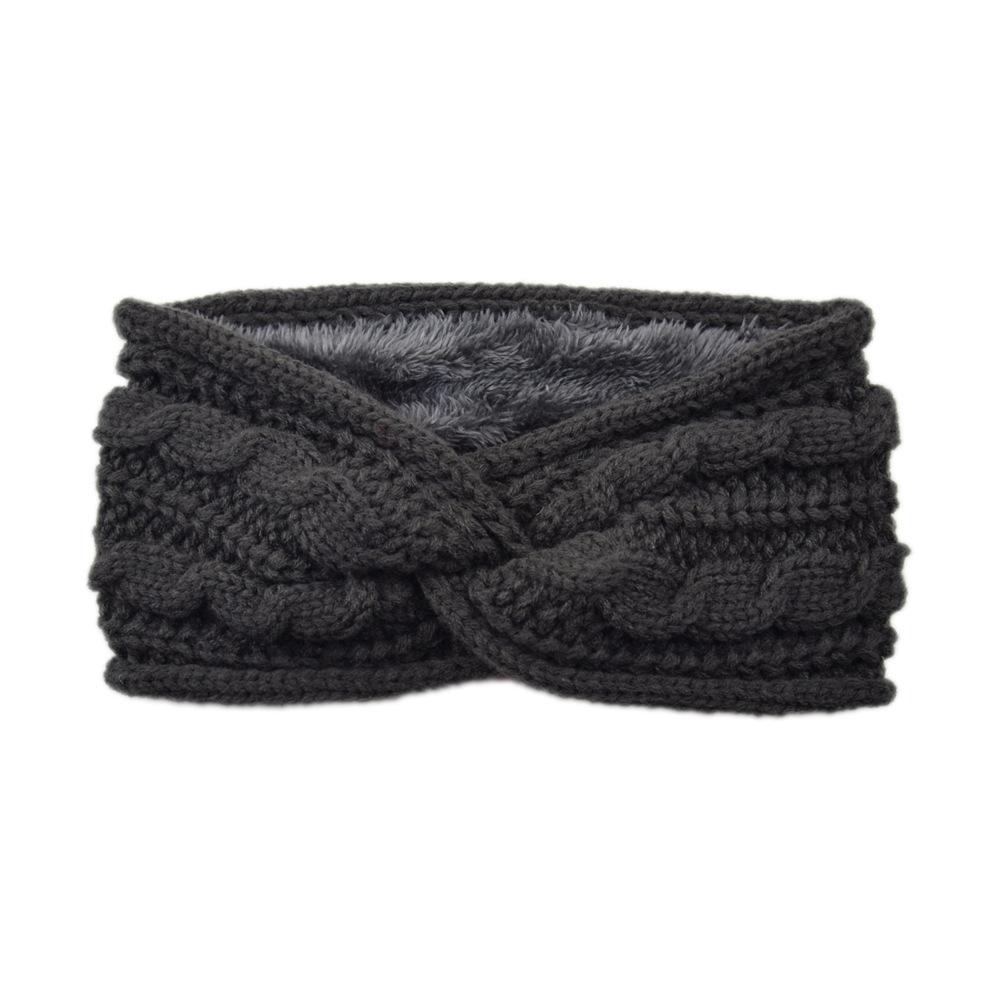 

Зимова пов язка на голову хрестовим плетінням, товстий в язаний гачком тюрбан, в язана грілка для вух з плюшевою підкладкою, навушники, подарунки до свят у холодну погоду