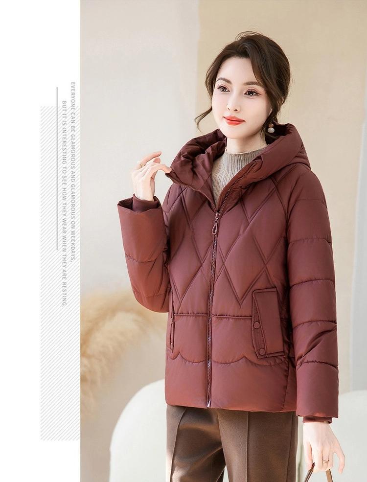 Women’s Short Hooded Windproof Thicken Warm Winter Jacket