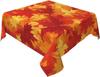 Golden Autumn Maple Leaf Square Tablecloth Washable Thanksgiving Seasonal Harvest Table Cloth Cover for Dining Party Picnic
