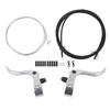 Bike Brake Cable Set Bicycle Shifter Cable Housing Kit with Brake Levers End Cap S Shaped Clip for Mountain Road Bike