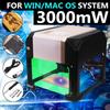 K4 3000mW Mini Laser Engraver Machine Painted Metal Wood Carving Cutting Off-line APP Supports Label Printer