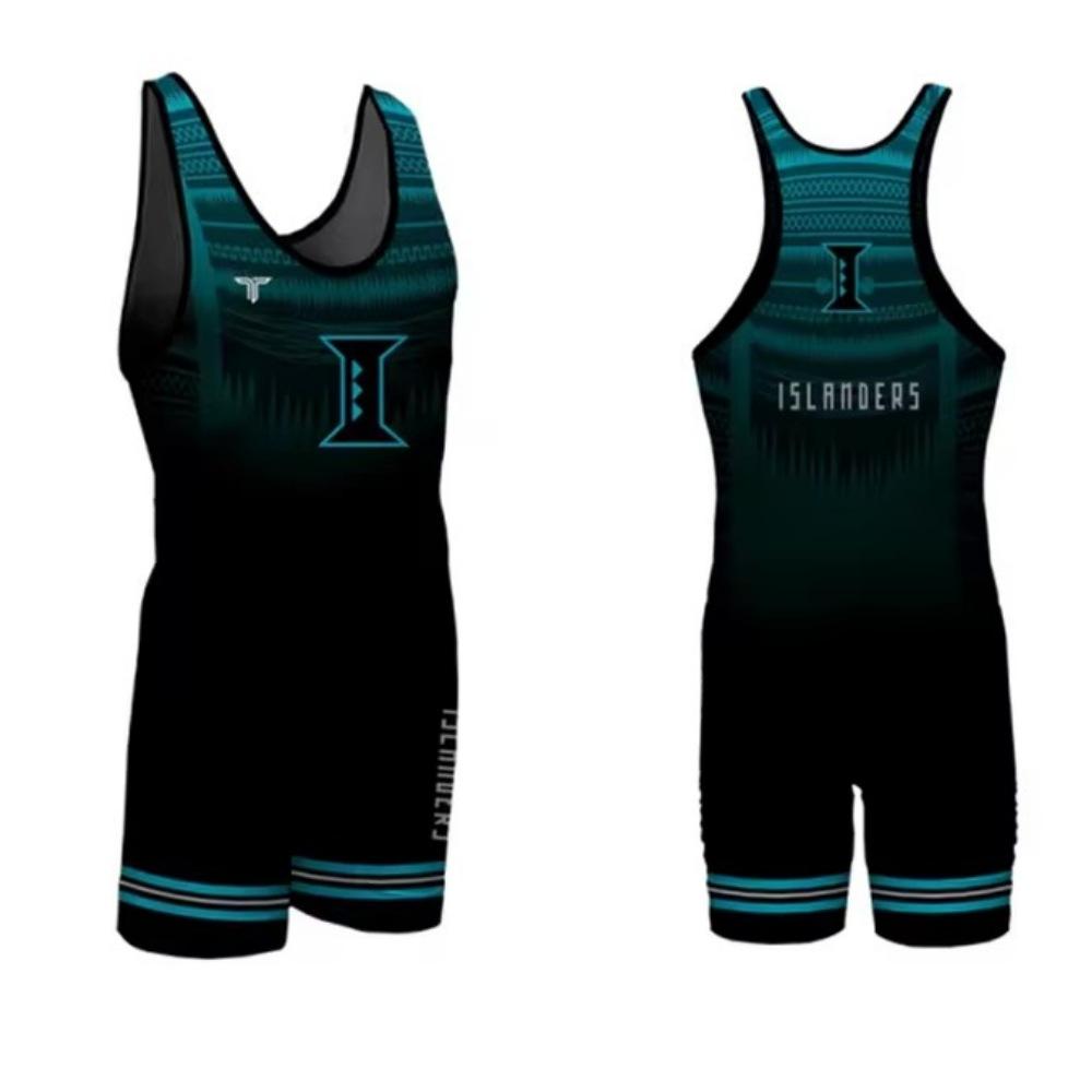 Wrestling Suit Men`s Sleeveless Boxing Triathlon