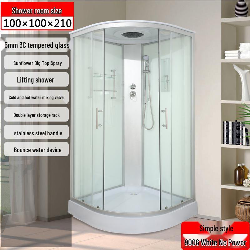Home Shower Room: Arc-Shaped Integrated Design with Wet/Dry Separation