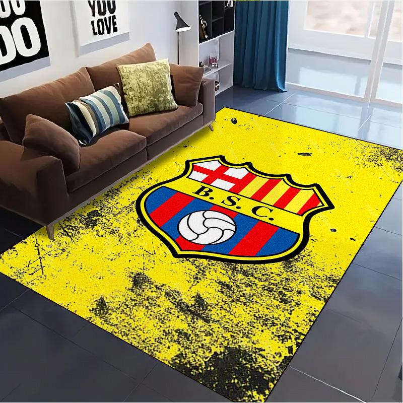 Tappeto Barcelona SC per Soggiorno Camera da Letto Casa Decorazione Divano, Tappetino Antiscivolo per Giochi Bambini