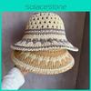 Ladies Summer Pattern Hollowed Out Hat With Sunshade And Quickdry Fabric For Travel And Leisure