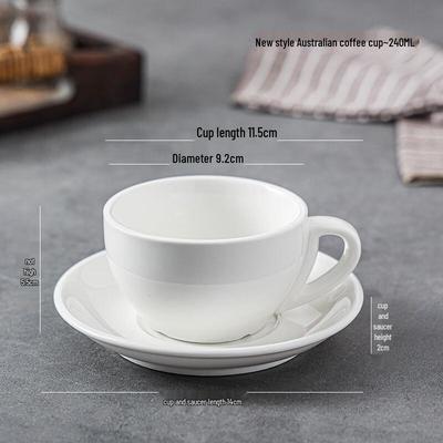 Ding Le Vintage Ceramic Coffee Cup with Saucer Set