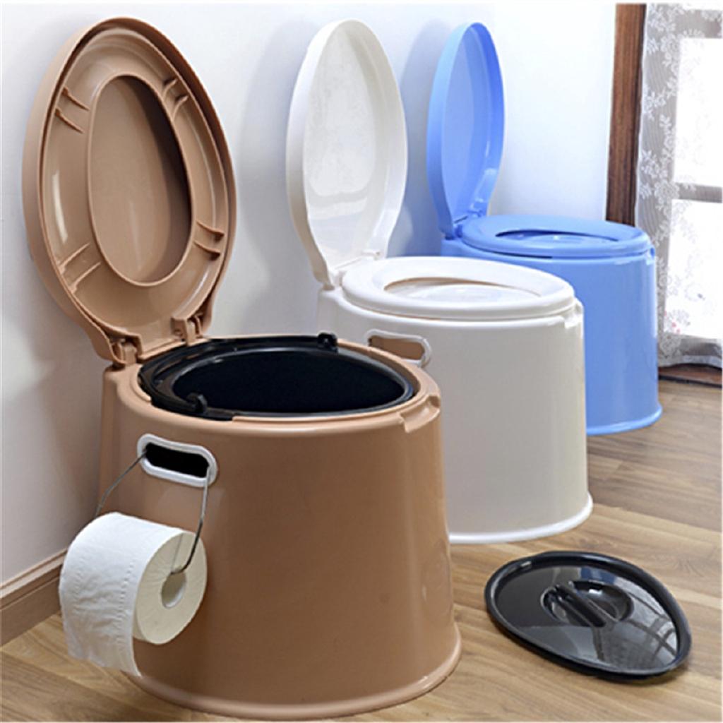 Portable Toilet Potty Commode Flush for the Elderly Travel Camping Hiking Outdoor Assists Disabled Elderly or Handicapped