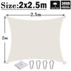 Milky 300D Polyester Waterproof Sun Shade Fabric Sun Shelter Tent Outdoor Triangle Rectangle Awning Garden Terrace Sun Canopy